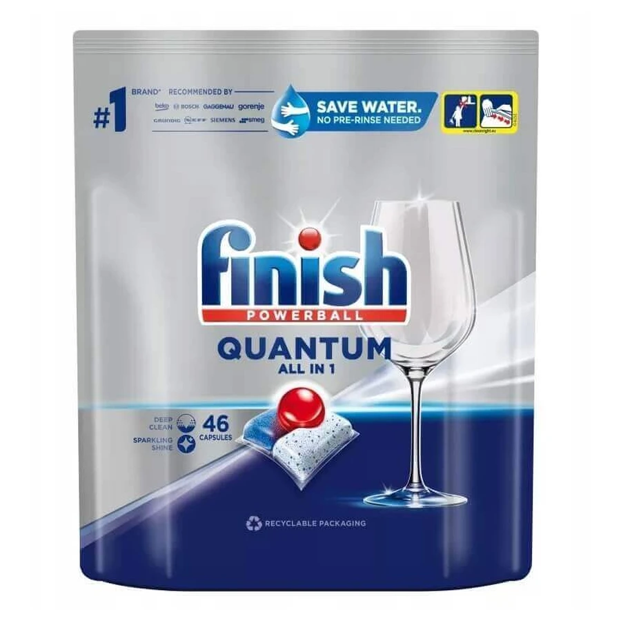 Капсулы Finish Quantum Fresh для посудомоечной машины, 46 шт.: цены и характеристики