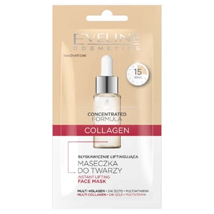 Eveline Cosmetics Концентрированная формула мгновенного лифтинга коллагеновой маски для лица, 8 мл