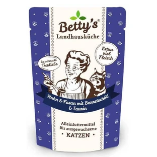 Betty's, Вологий корм, курка та фазан, 100 г