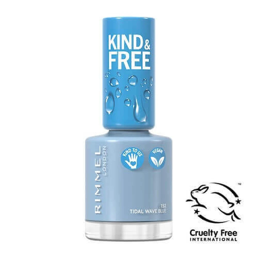 Веганський лак для нігтів Rimmel Kind & Free 152 Tidal Wave Blue, 8 мл: ціни та характеристики