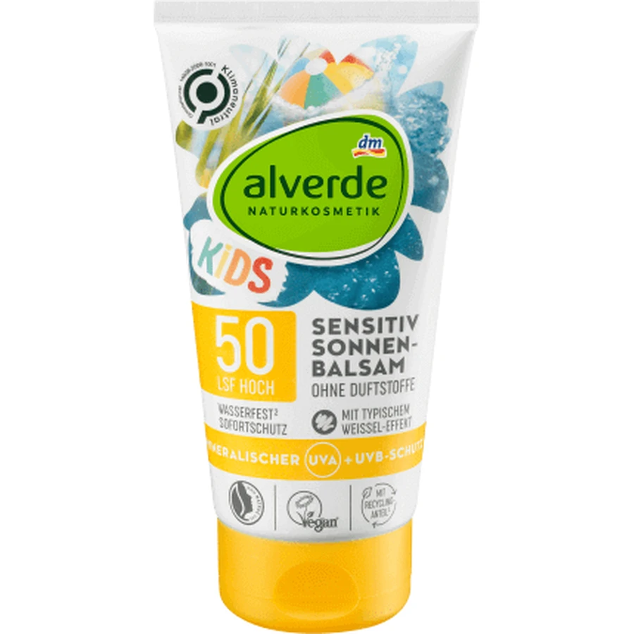 Alverde Naturkosmetik Солнцезащитный бальзам для детей SPF50, 150 мл: цены и характеристики