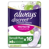 Прокладки от недержания мочи Always Discreet Small Plus, 16 штук, P&G