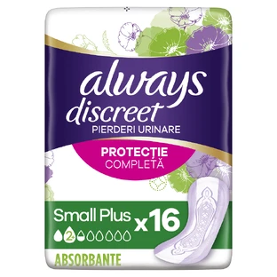 Прокладки від нетримання сечі Always Discreet Small Plus, 16 штук, P&G