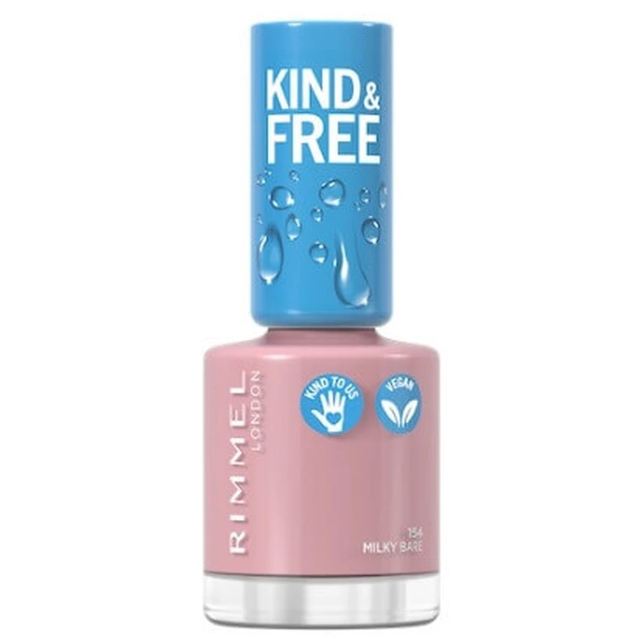 Веганський лак для нігтів Rimmel Kind & Free 154 Milky Bare, 8 мл: ціни та характеристики