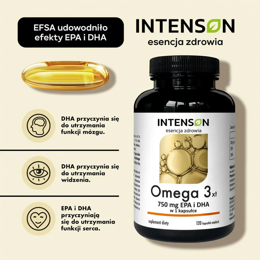 Intenson Omega3 500 мг EPA + 250 мг DHA, 120 капсул: ціни та характеристики