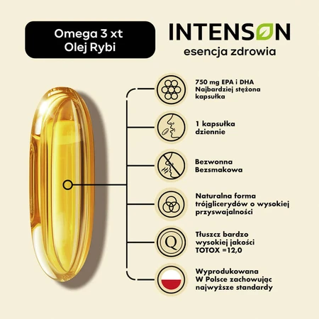 Intenson Omega3 500 мг EPA + 250 мг DHA, 120 капсул: ціни та характеристики