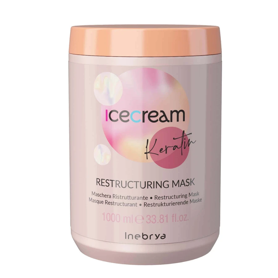 Inebrya Ice Cream Keratin Restructuring Hair Mask, 1000 мл: ціни та характеристики