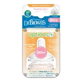 Dr Brown's, Соска для бутылочек с широким горлышком Options+, уровень Preemie, для недоношенных детей, 2 штуки