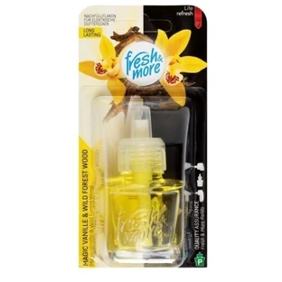 Fresh &amp; More, сменный блок освежителя воздуха, ваниль и древесный аромат, 19 мл