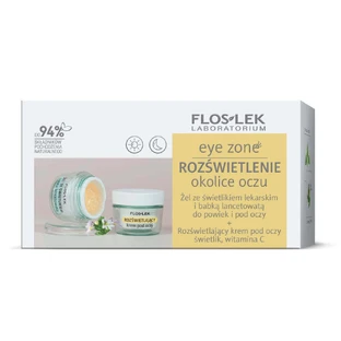 Flos-Lek Eye Zone Illumination Set Eyebright Gel, Ribwort Plantain 10g + Eyebright Cream і Вітамін С 15 мл