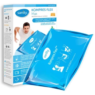Sanity Flex, гелевый компресс в чехле, макс, 19 см x 30 см, 1 штука ДЕФЕКТИРОВАННАЯ УПАКОВКА