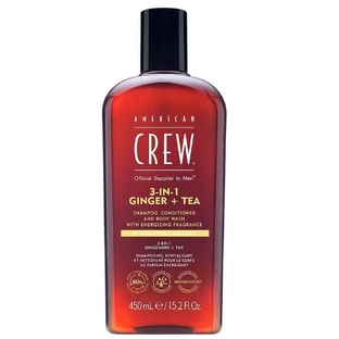Шампунь, кондиціонер і гель для тіла American Crew 3 в 1 імбир + чай, 450 мл