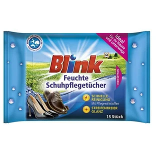 Blink, Влажные салфетки для ухода за обувью, 15 шт.
