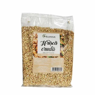 Гречана крупа сира лущена, 500 г, Econatur