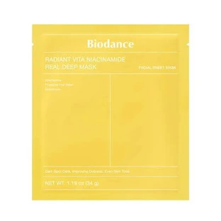 Ніацинамідна маска Radiant Vita Niacinamide Real Deep Mask, 34 г, Biodance