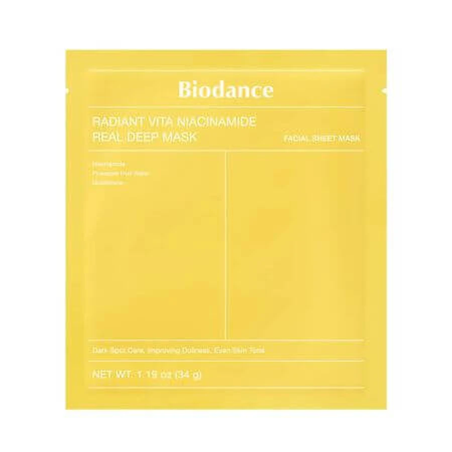 Ніацинамідна маска Radiant Vita Niacinamide Real Deep Mask, 34 г, Biodance: ціни та характеристики
