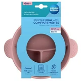 Силиконовая миска Canpol Babies с 3 отделениями, цвет 51/403, розовый, 360 мл, для детей от 6 месяцев