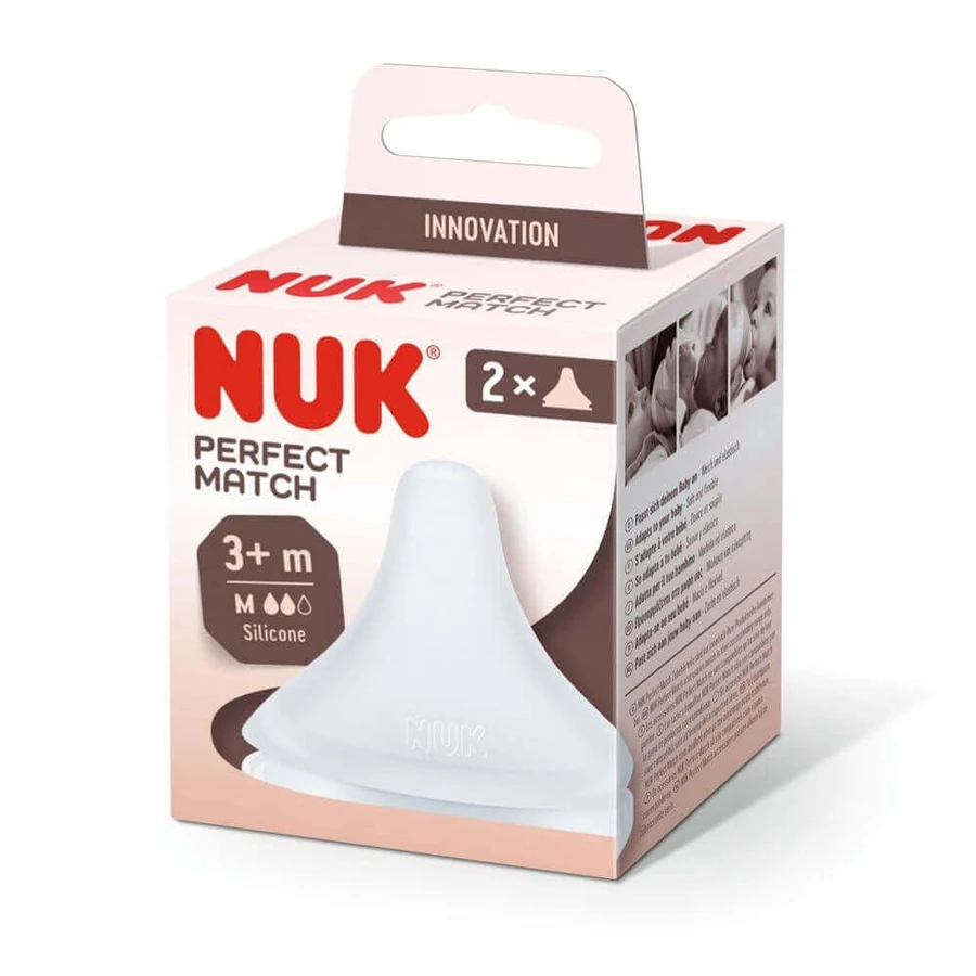 Соска силиконовая, отверстие M, 2 шт, Nuk: цены и характеристики