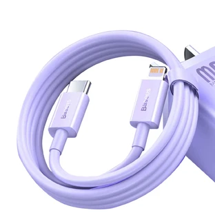 Кабель Baseus Superior Series для быстрой зарядки и передачи данных USB-C - Lightning PD 20 Вт, 1 м, фиолетовый