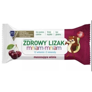 Полезный леденец Yum-Yum, 12 витаминов и 2 минерала, вишневый, 1 штука