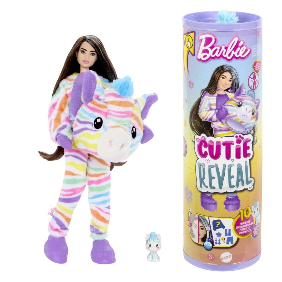 Кукла Reveal Box, 3 года+, Зебра с радужными полосками, Barbie: цены и характеристики