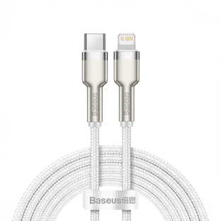 Baseus Cafule Series Metal Data USB-C / Lightning 20W PD Cable 2m - білий
