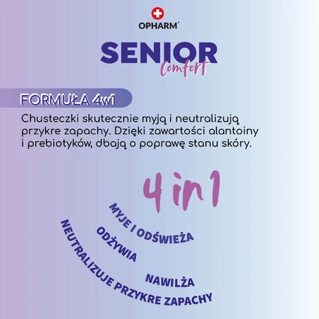 Набір Opharm Senior Comfort 4в1, șervețele umede, 4 x 72 пакетики: ціни та характеристики