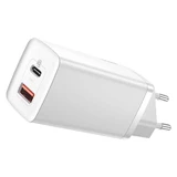 Baseus GaN2 Lite Fast Wall Charger 65W USB / USB Type C Quick Charge 3.0 Power Delivery (нітрид галію) білий (CCGAN2L-B02)