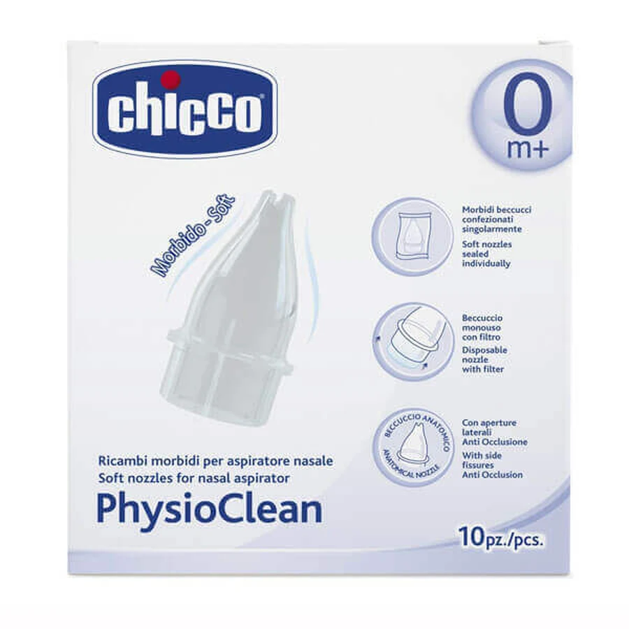 Насадки для назального аспиратора Chicco PhysioClean, 10 шт.: цены и характеристики