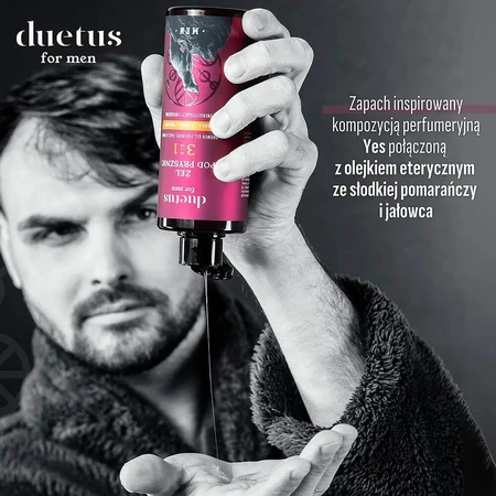 Duetus For Men Энергетический гель для душа для тела, лица и волос 3 в 1, 300 мл: цены и характеристики
