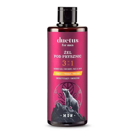 Duetus For Men Энергетический гель для душа для тела, лица и волос 3 в 1, 300 мл: цены и характеристики