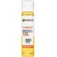 Спрей с витамином С и SPF 50+ для нанесения поверх макияжа, 75 мл, Garnier