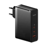 Швидкий зарядний пристрій Baseus GaN5 Pro 2xUSB-C+USB 140W EU Black (CCGP100201)