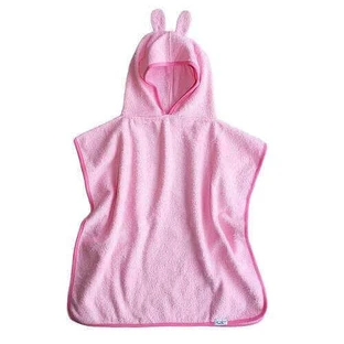 Полотенце-пончо с капюшоном и ушанкой, 2-6 лет, розовый, Tuxi Brands