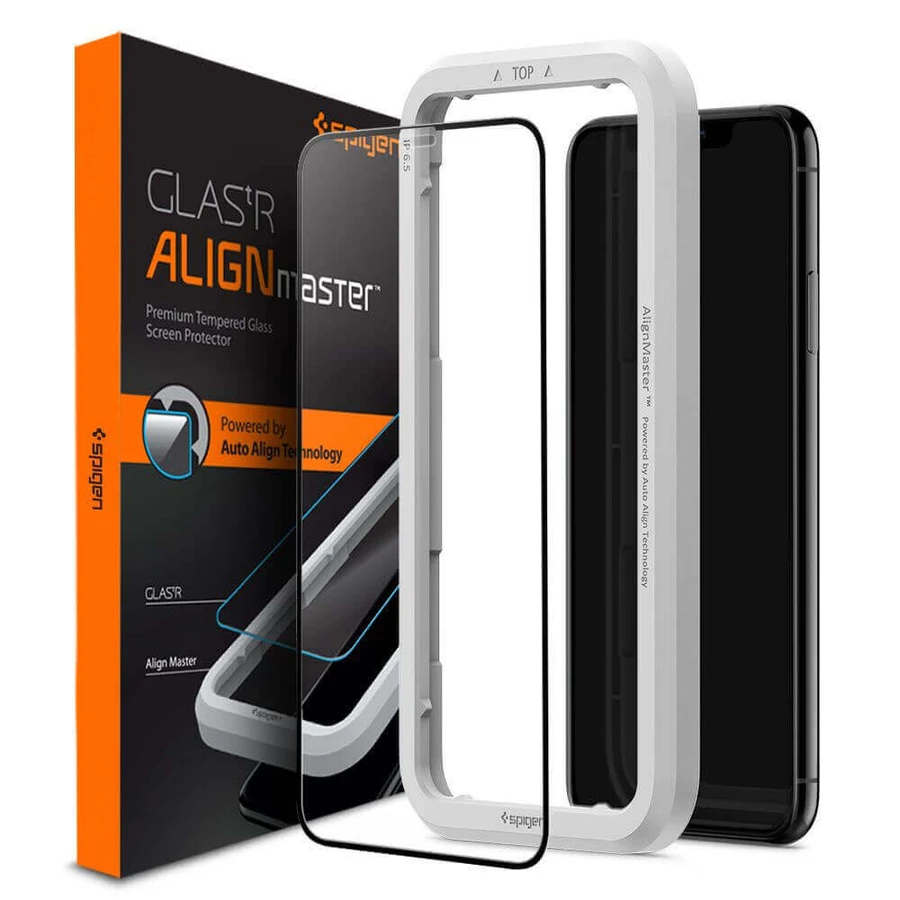 Стиклэ темперэтэ Spigen ALM Glass FC для iPhone 11 / XR - negru: цены и характеристики