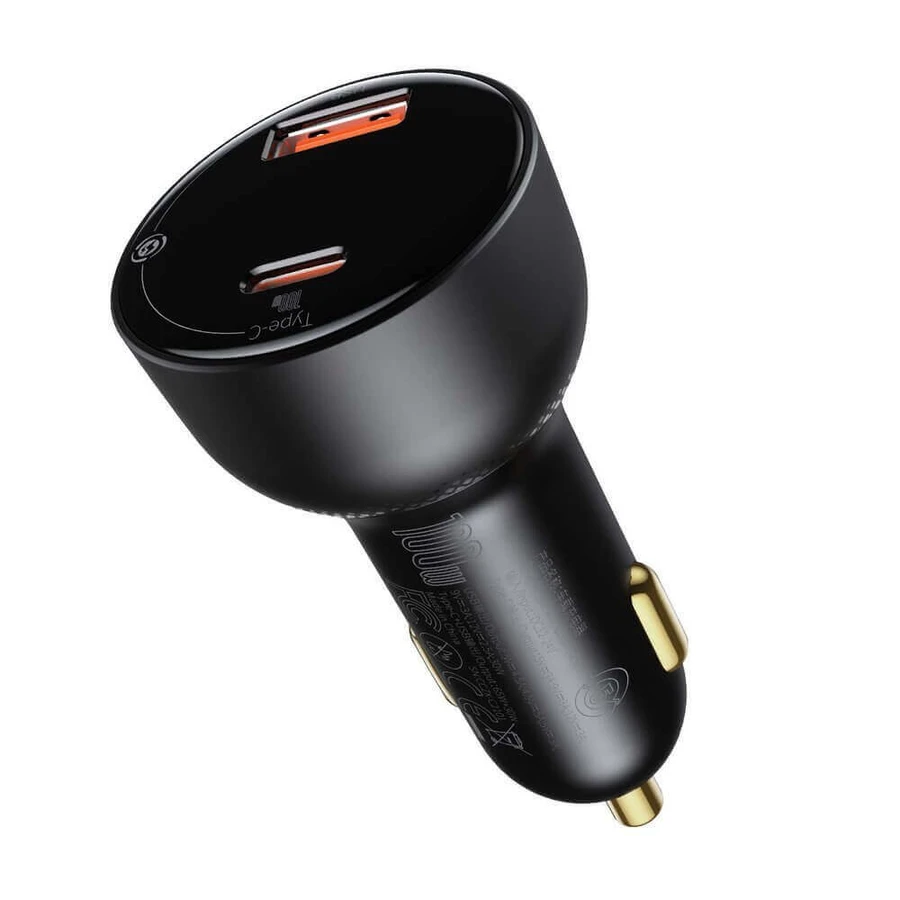 Автомобильное зарядное устройство Baseus Superme Fast USB/USB Type C 100 Вт PPS Quick Charge Power Delivery, черное (CCZX-01): цены и характеристики