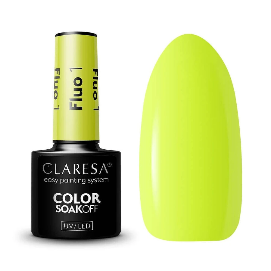 Лак для нігтів Claresa Soak Off UV/LED Fluo Hybrid Nail Polish 1,5 г: ціни та характеристики