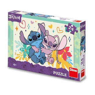 Пазл, +4 роки, Стіч і Янгол, 24 деталі, Dino Toys