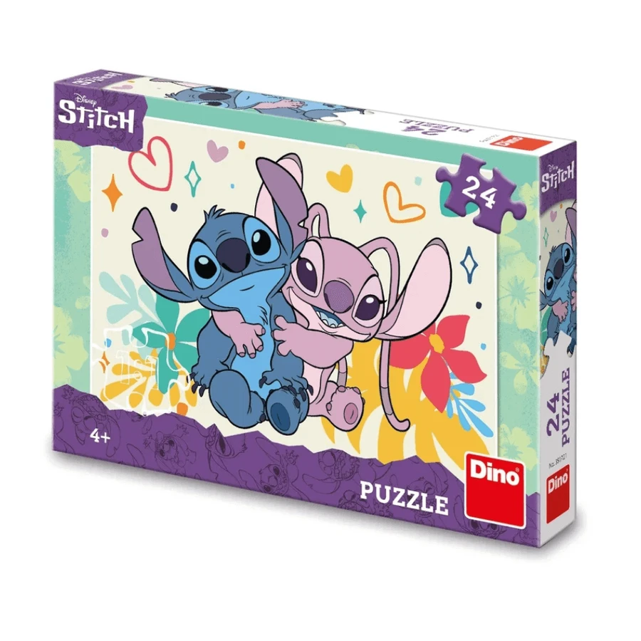 Пазл, +4 роки, Стіч і Янгол, 24 деталі, Dino Toys: ціни та характеристики