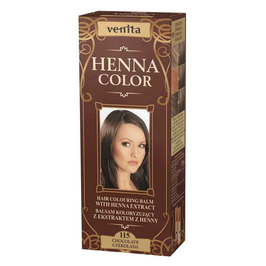 Фарбувальний бальзам Venita Henna Color Coloring з екстрактом хни 115 шоколад, 75 мл: ціни та характеристики