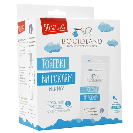 Bocioland, pungi pentru depozitarea alimentelor, 200 мл x 50 bucăți: цены и характеристики