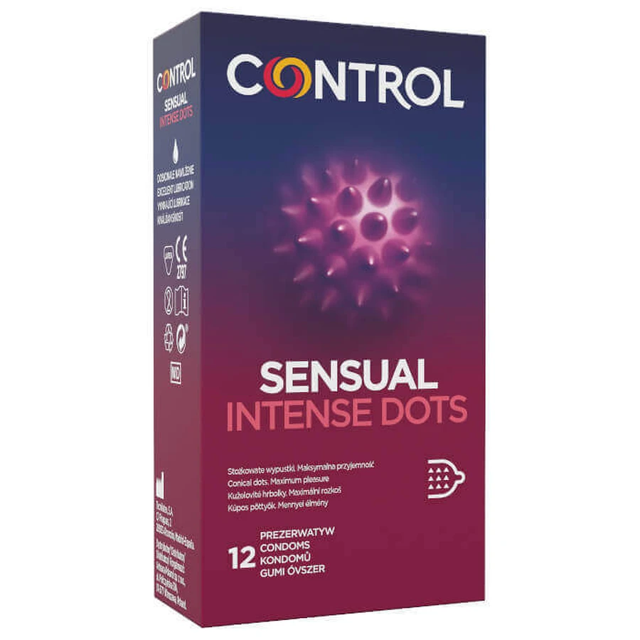 Презервативи Control Sensual Intense Dots з конічними точками 12 шт: ціни та характеристики