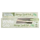 Зубная паста White Glo Hemp Seed Oil Отбеливающая зубная паста с маслом конопли 150 г + бамбуковая зубная щетка