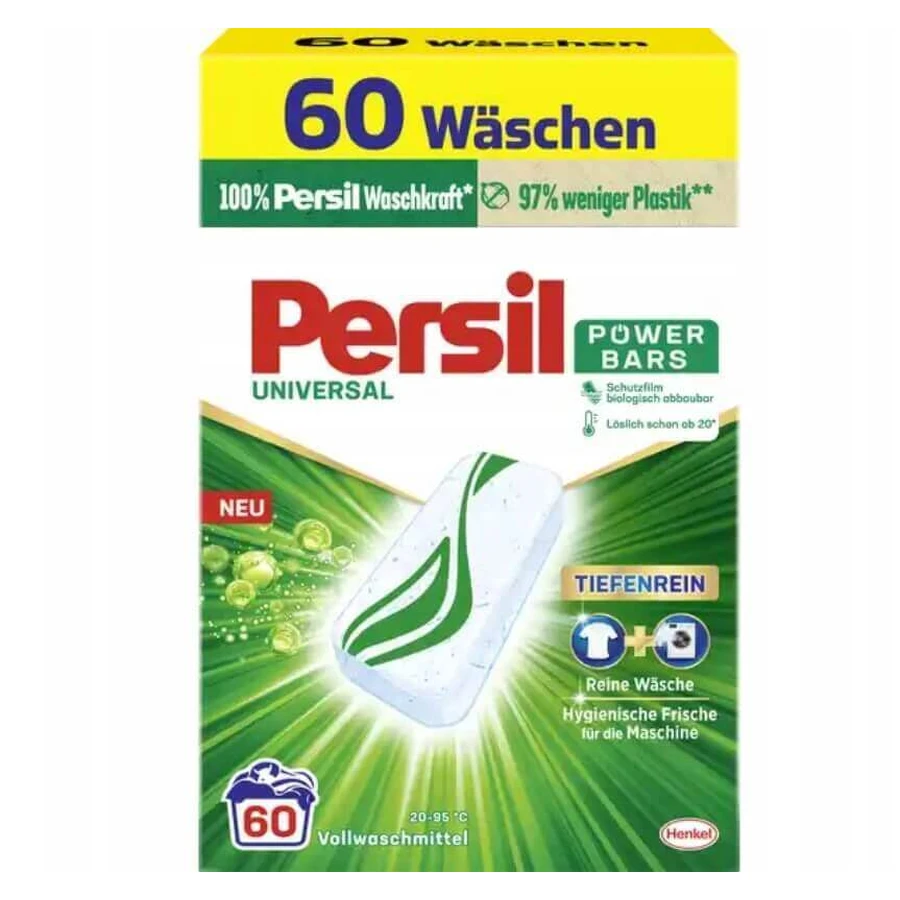 Универсальные капсулы для стирки Persil Power Bars, 60 шт.: цены и характеристики