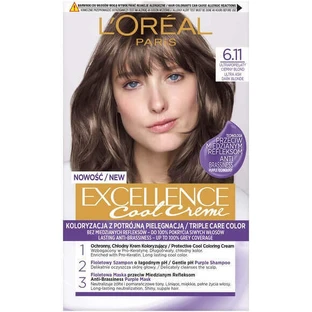 L Oreal Paris Excellence Cool Creme Wax Colour 6.11 Ultra Dark Blonde