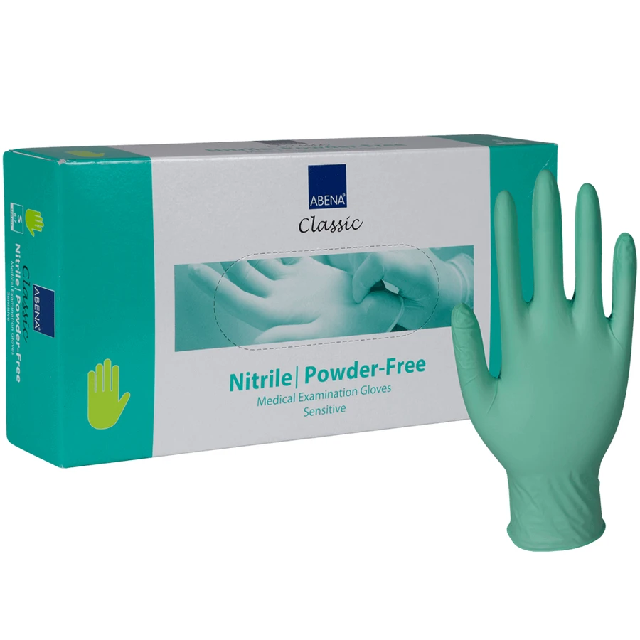 Abena, mănuși din nitril, nesterile, fără pudră, verzi, mărimea S, 100 bucăți: цены и характеристики