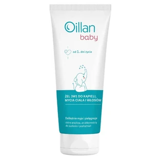 Oillan Baby гель для купания и мытья тела и волос 3 в 1 с первого дня жизни, 100 мл