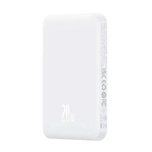 Внешний аккумулятор Baseus Mini Power Bank 5000 мАч 20 Вт + кабель USB-C (20 В/3 А) - белый
