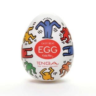 Одноразовий яйцеподібний мастурбатор Easy Beat Egg Keith Haring Dance