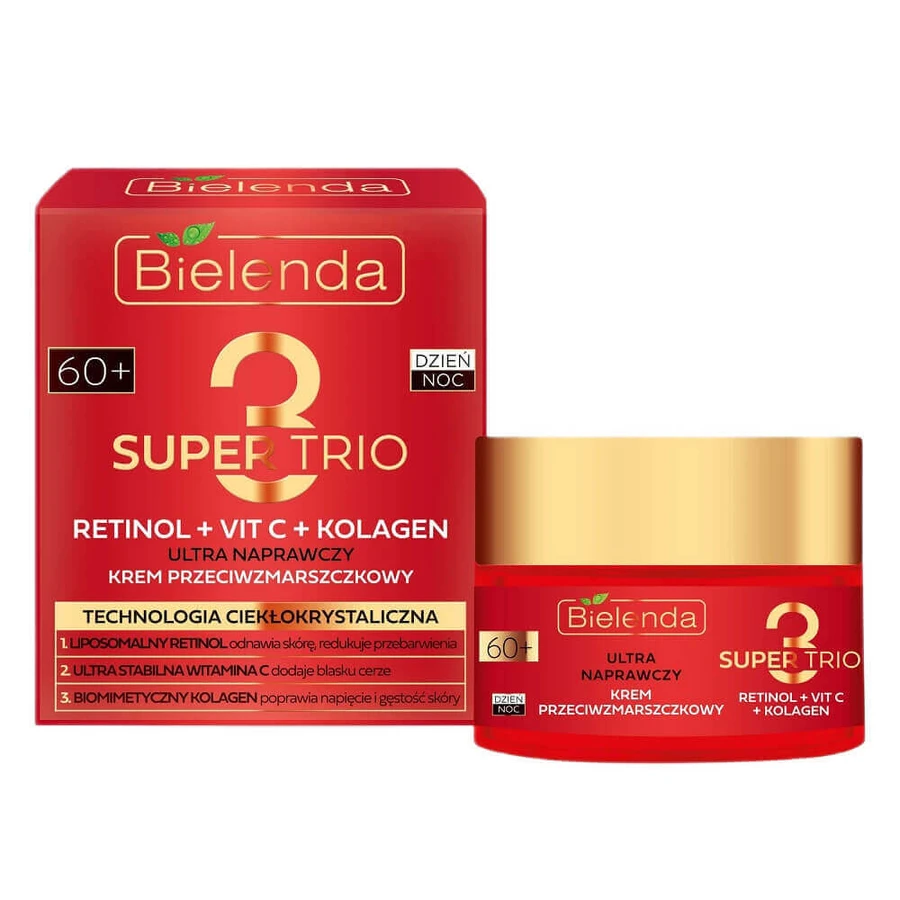 Крем Bielenda Super Trio Ultra Repairing Anti-Wrinkle Cream 60+, 50 мл: цены и характеристики